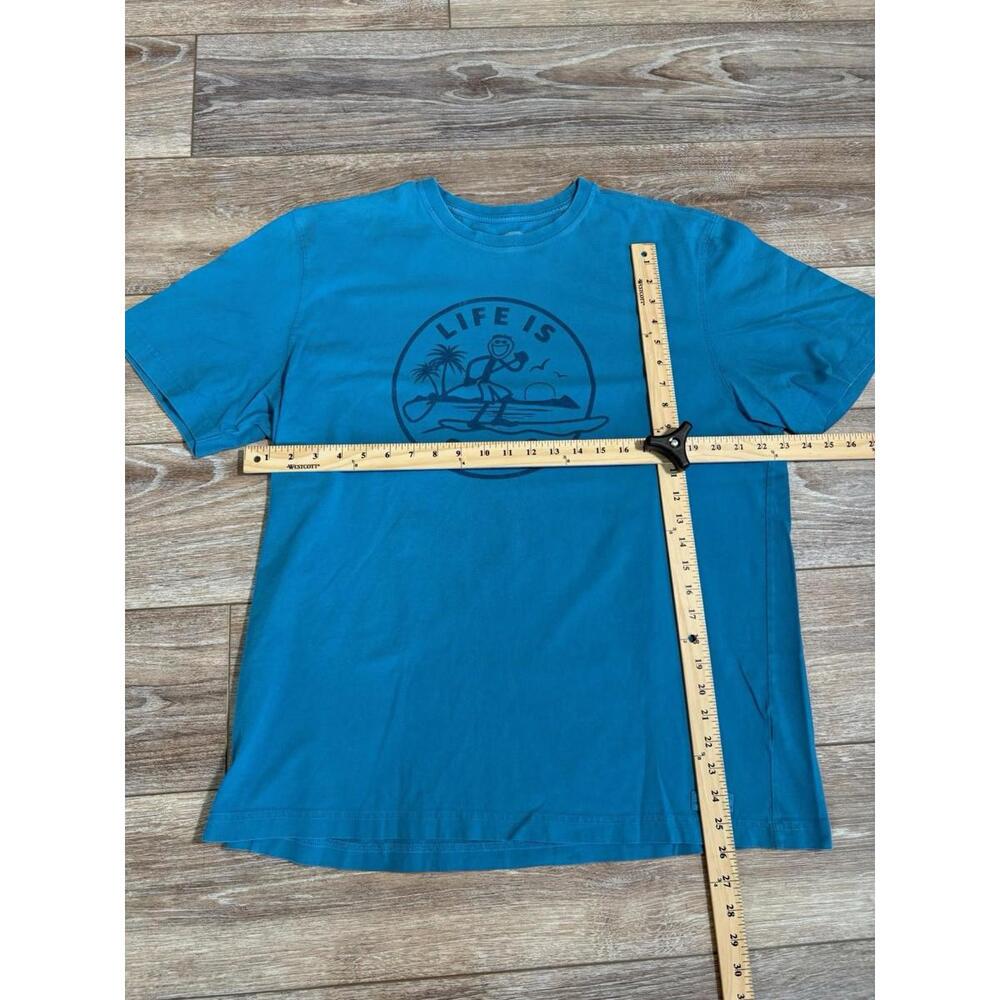 Mens Life is Good Paddle Board Jackie Blue Short Sleeve T-Shirt Sz XL (A10) - Picture 2 of 6
